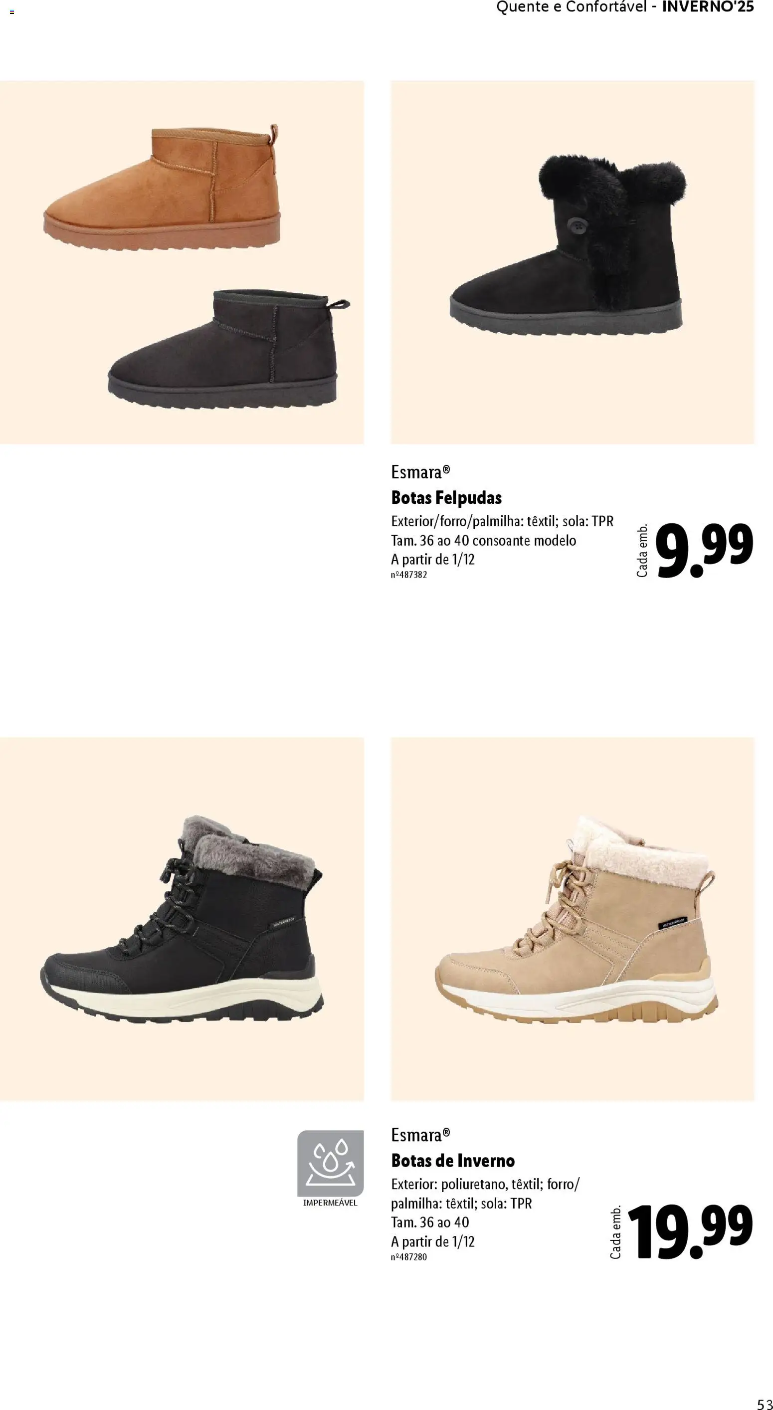 Lidl folheto │ válido de 01.12.2025 | Página: 53 | Produtos: Botas
