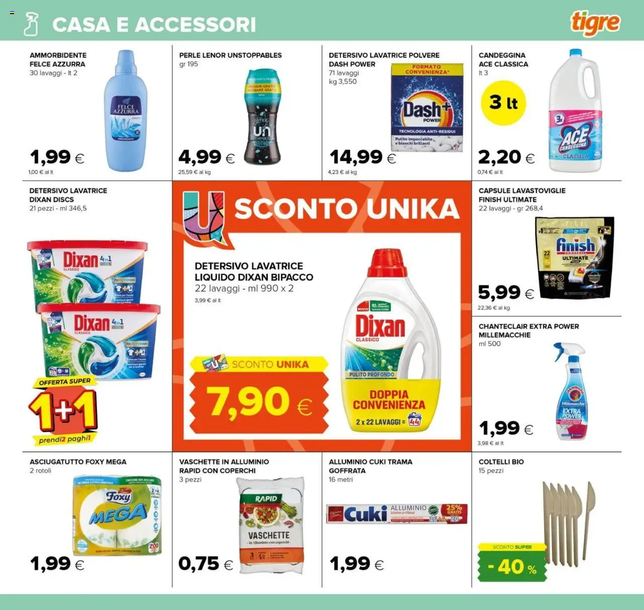 Volantino Tigre del 13.09.2025 | Pagina: 19 | Prodotti: Ammorbidente, Lavatrice, Lavastoviglie, Asciugatutto