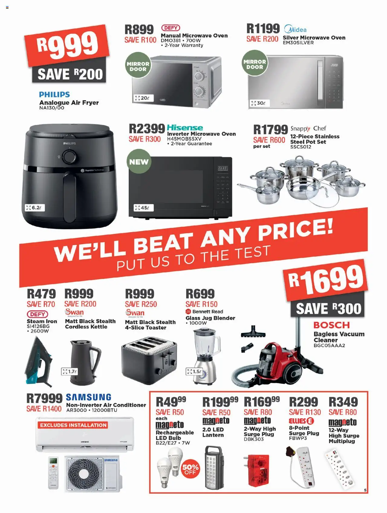 New House and Home catalogue – valid from 22.09.2025 | Page: 5 | Products: Oven, Air conditioner, Vacuum cleaner, Mirror