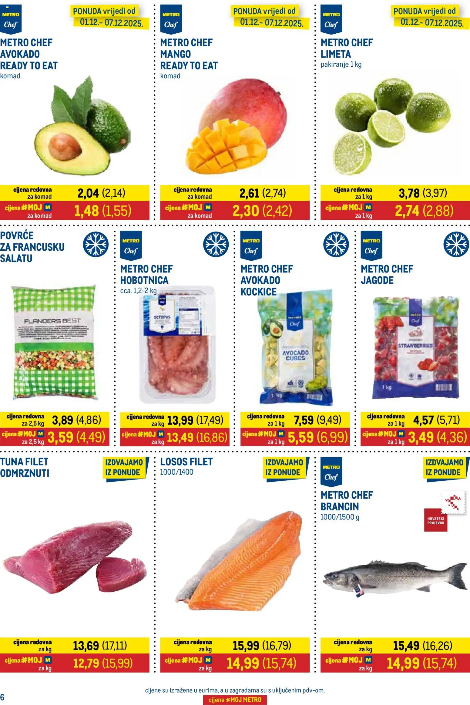 Metro katalog | vrijedi od 01.12.2025 | Stranica: 6 | Proizvodi: Avokado, Povrće, Limeta, Tuna