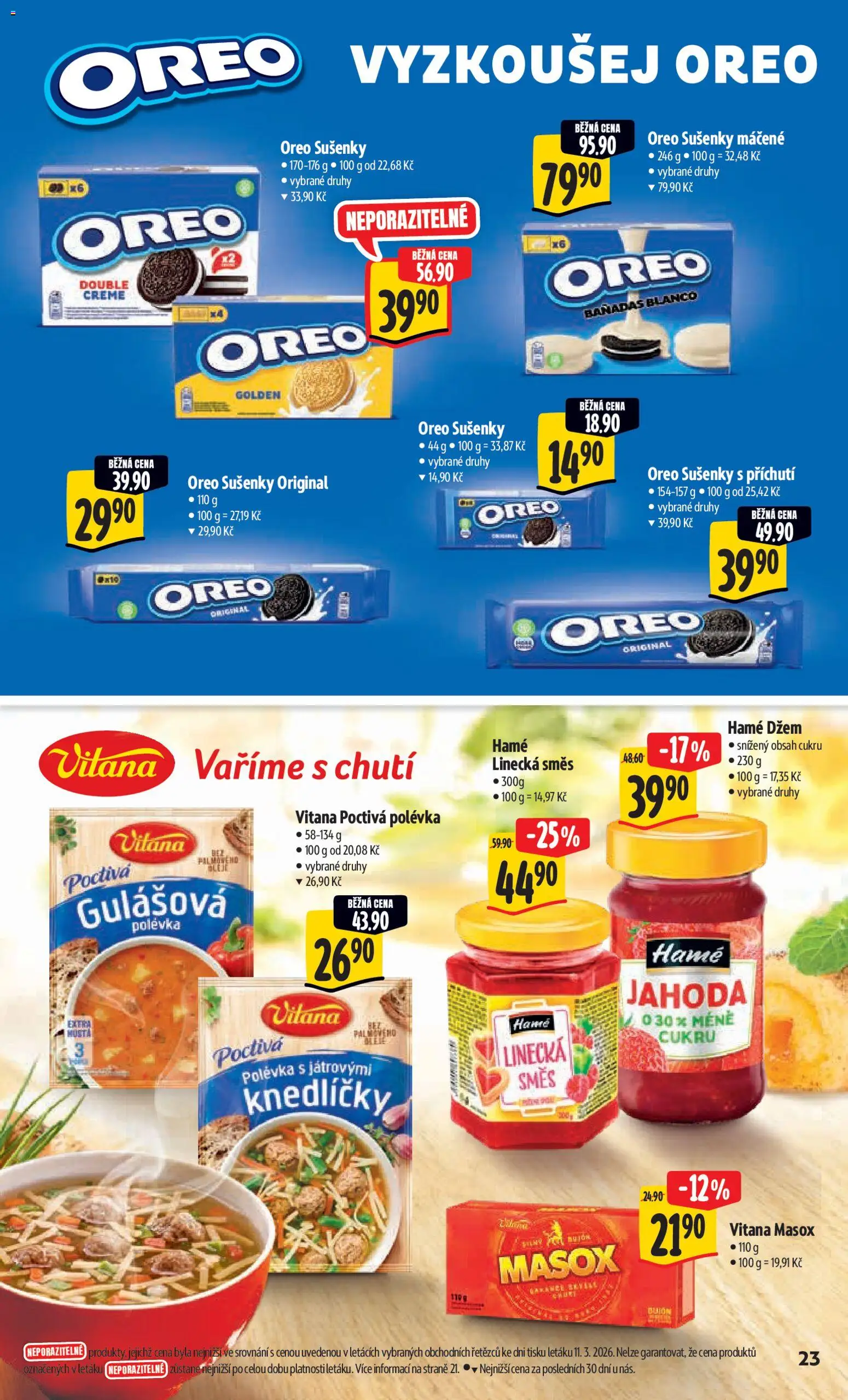 Albert leták - Hypermarket - Brno od 18.03.2026 | Strana: 44 | Produkty: Džem, Linecká směs, Masox, Oreo