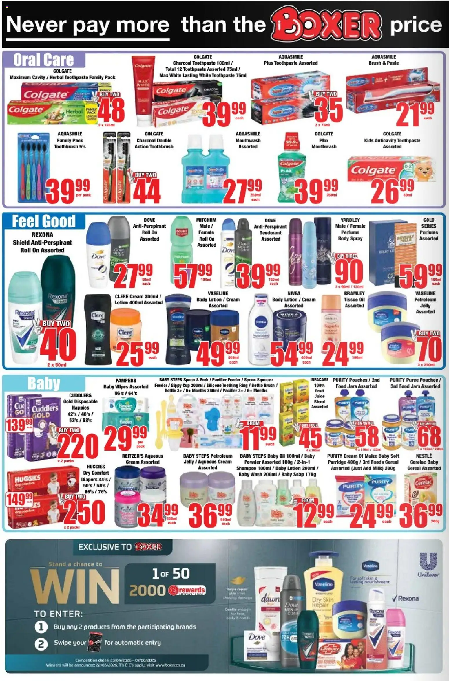 New Boxer catalogue – valid from 23.04.2026 | Page: 10 | Products: Juice, Silicone, Toothbrush, Lotion