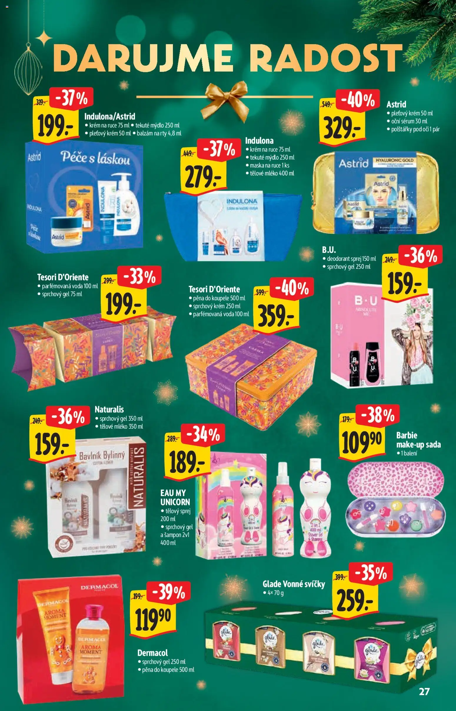 Albert katalog - Hypermarket - Dárky od 03.12.2025 | Strana: 27 | Produkty: Pěna do koupele, Tesori d'Oriente, Makeup, Šampon