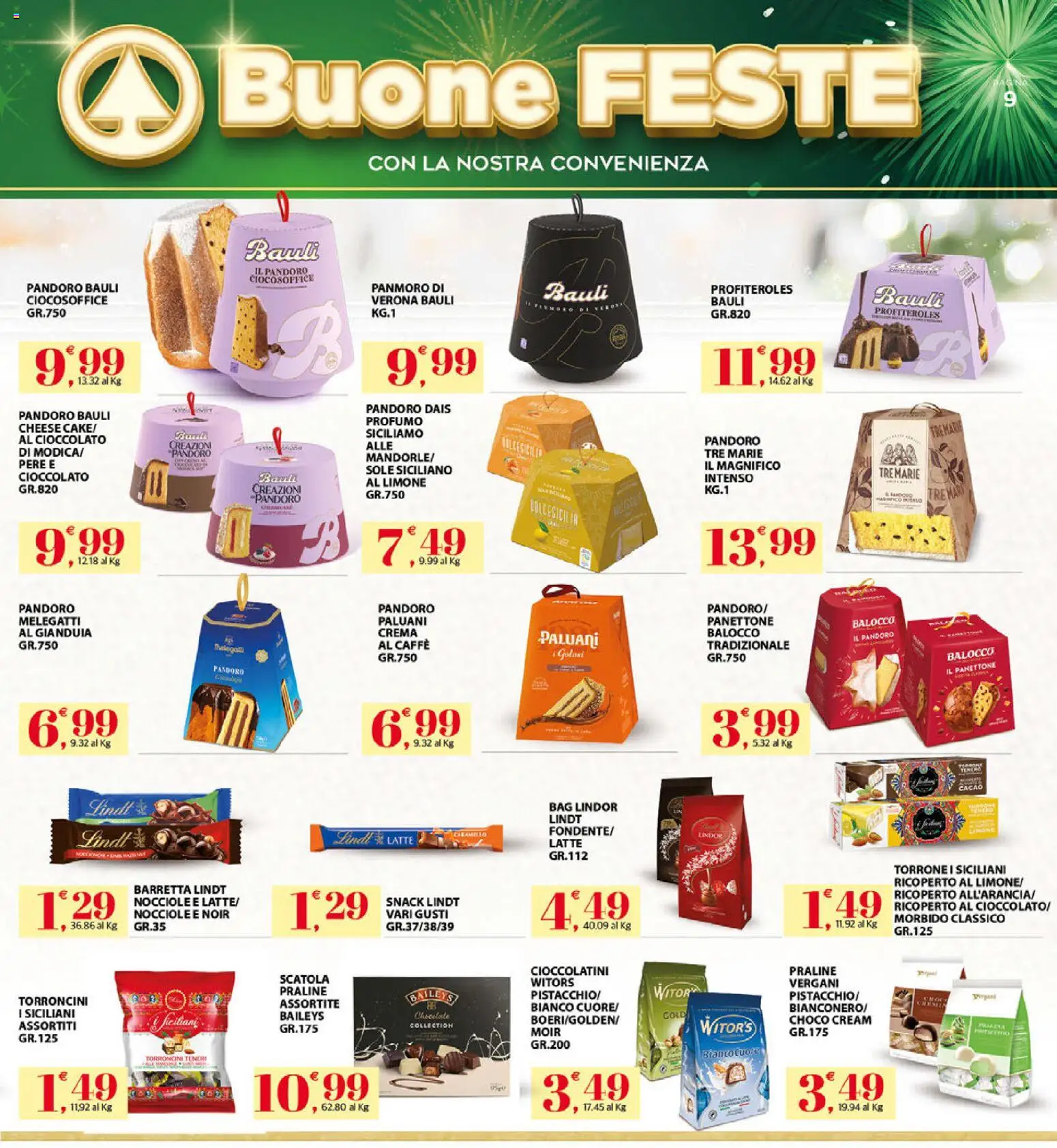 Volantino Interspar del 29.12.2025 | Pagina: 9 | Prodotti: Caffè, Pandoro, Barretta, Cioccolatini