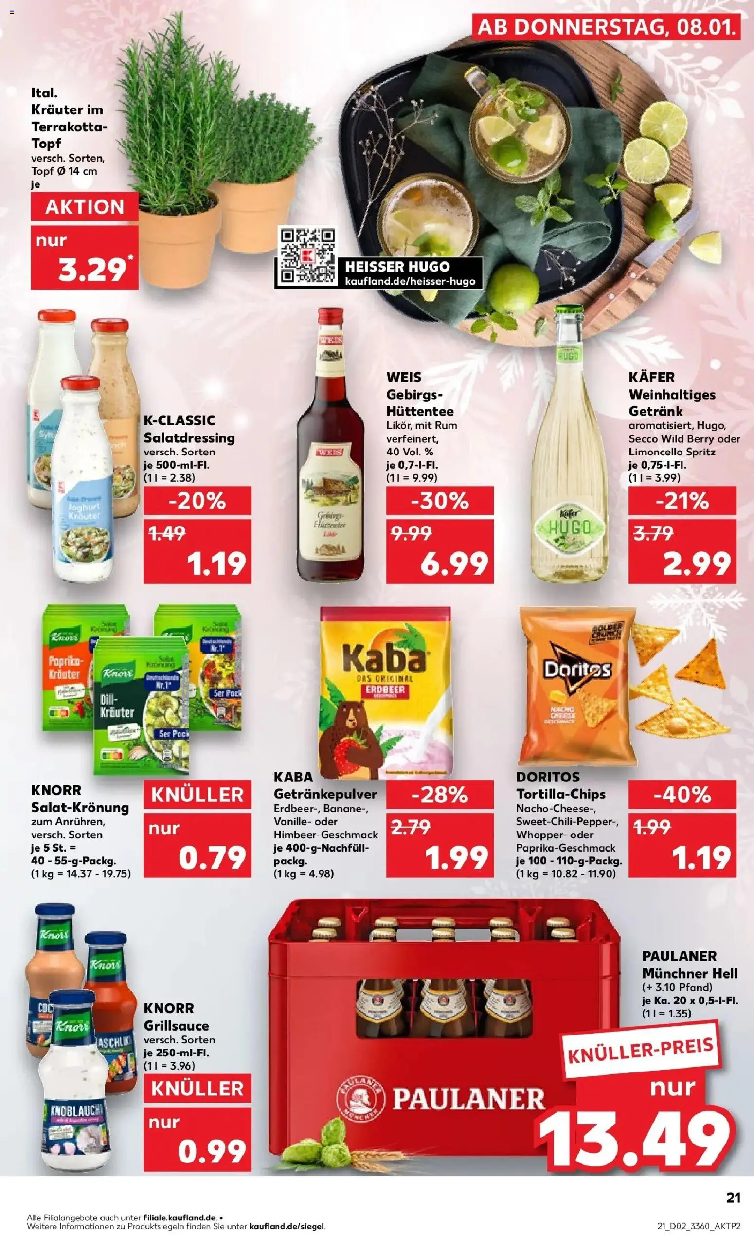 Kaufland prospekt Wurzen	 – gültig ab 11.01.2026 | Seite: 21 | Produkte: Dressing, Knorr, Knoblauch, Hugo