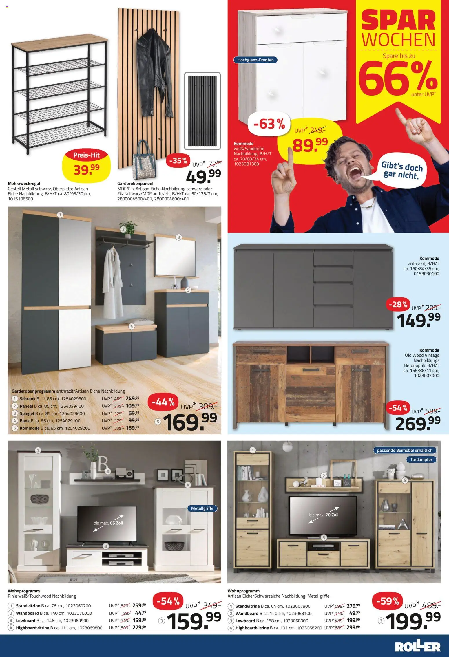 Roller Prospekt 	 – gültig ab 01.03.2026 | Seite: 11 | Produkte: Wandboard, Kommode, Schrank, Spiegel
