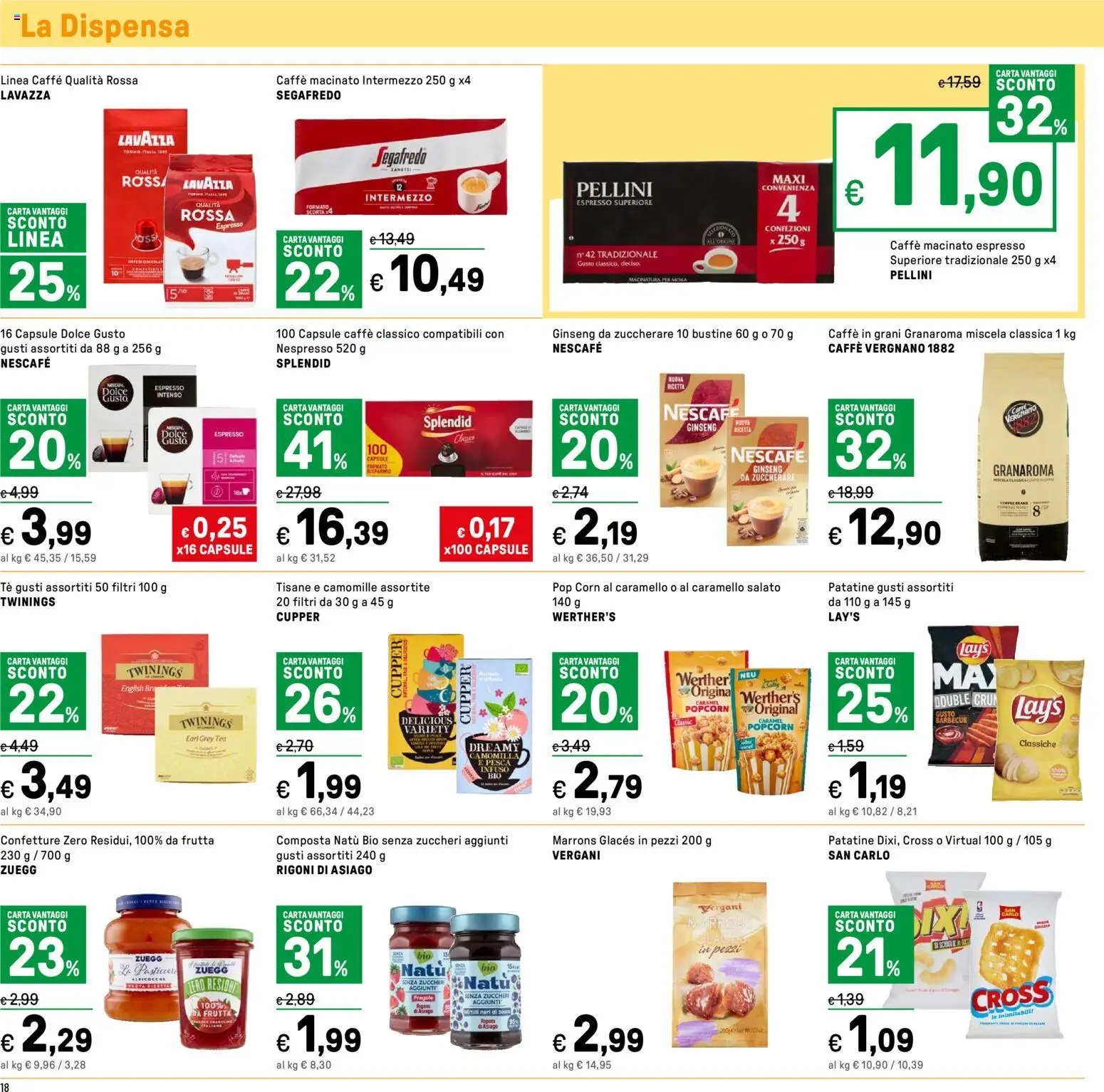 Volantino Iper del 24.10.2025 | Pagina: 18 | Prodotti: Fragole, Patatine, Pop corn, Macinato