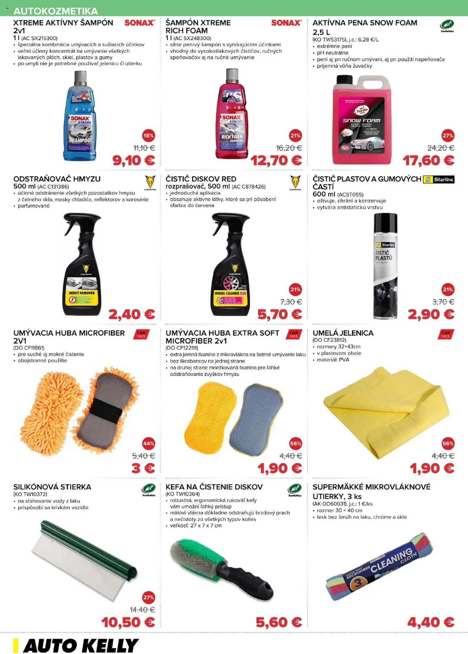 Nové Auto Kelly akcie – leták je platný od 28.04.2026 | Strana: 4 | Produkty: Šampón, Kefa
