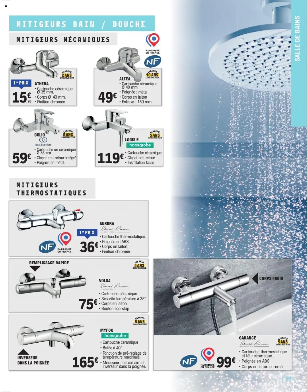 {H1} | Page: 69 | Produits: Douche, Cartouche