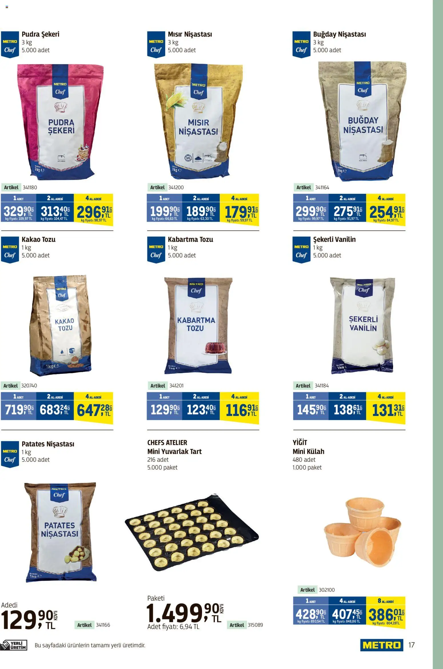 Metro - Kafeler & Pastaneler Kataloğu - 18.03.2026 tarihinden itibaren geçerlidir | Sayfa: 17 | Ürünler: Pudra, Patates, Mısır