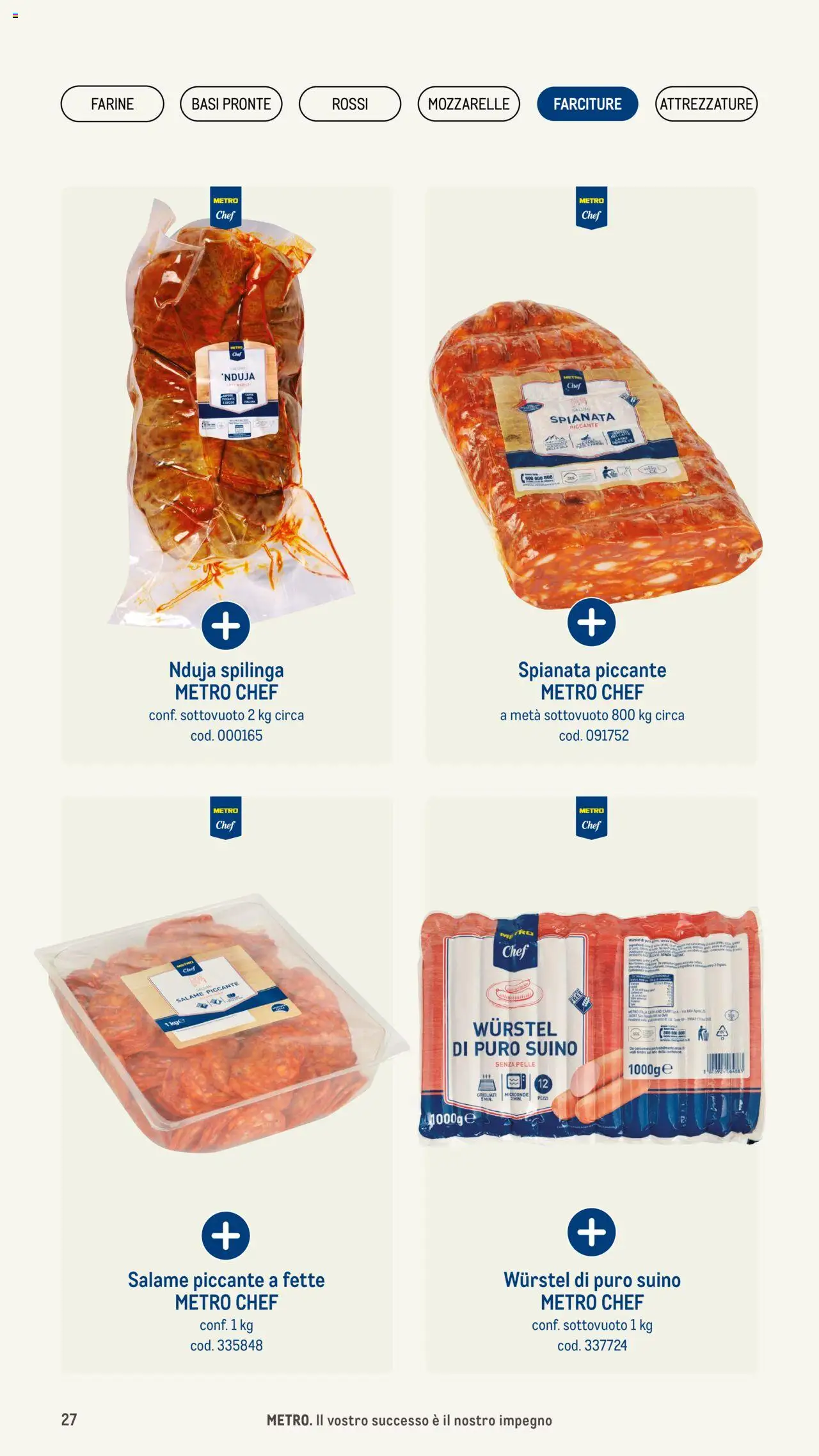 Volantino Metro del 08.05.2025 | Pagina: 27 | Prodotti: Salame, Suino, Wurstel, Metro