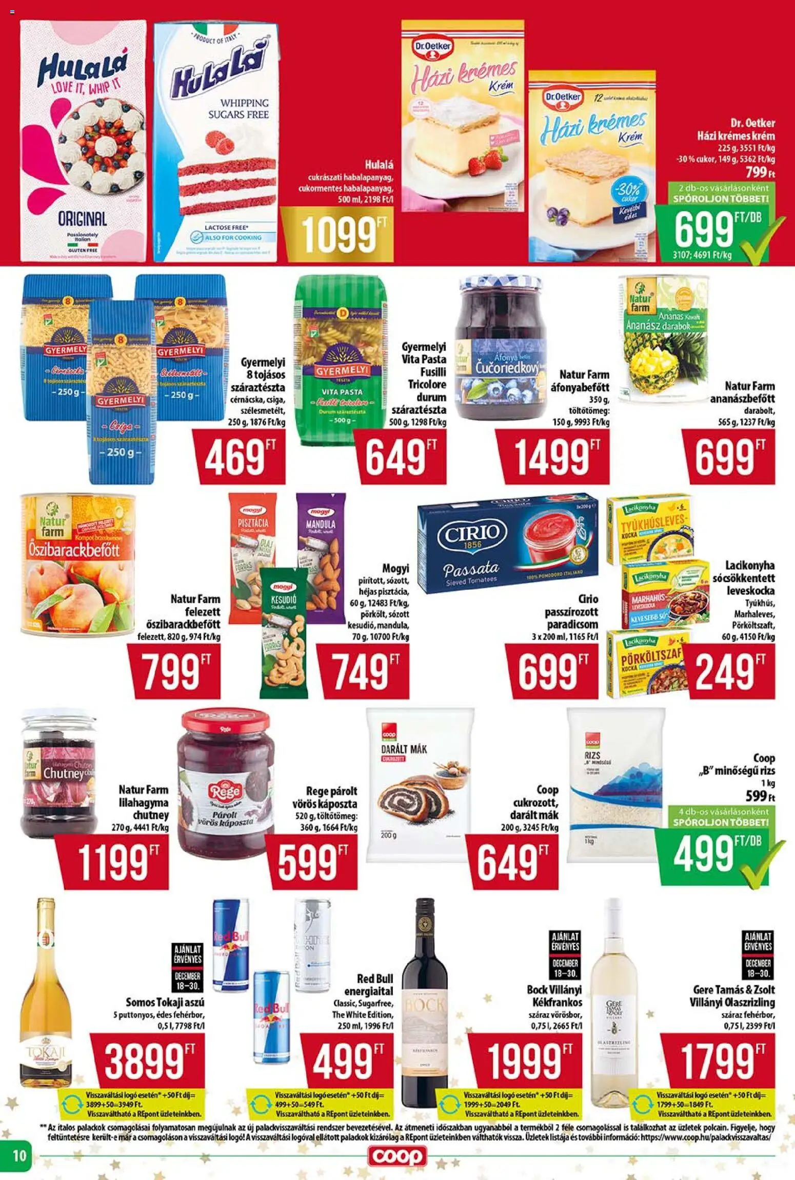 COOP akciós ujság - amely érvényes a következő dátumtól: 18.12.2025 | Oldal: 10 | Termékek: Pisztácia, Mandula, Marhahús, Ananász