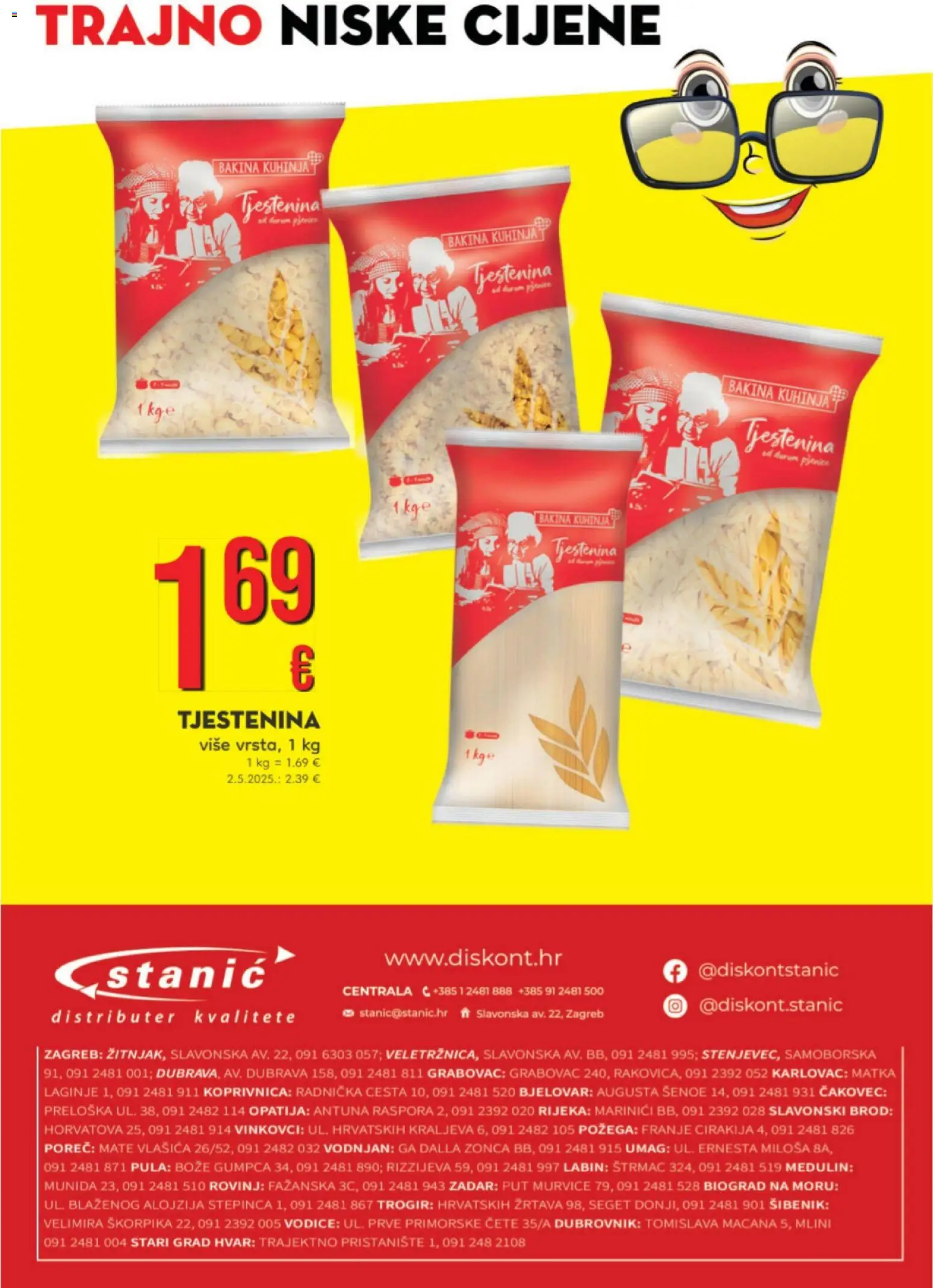 Stanić Diskont katalog | vrijedi od 16.01.2026 | Stranica: 16 | Proizvodi: Tjestenina, Kuhinja