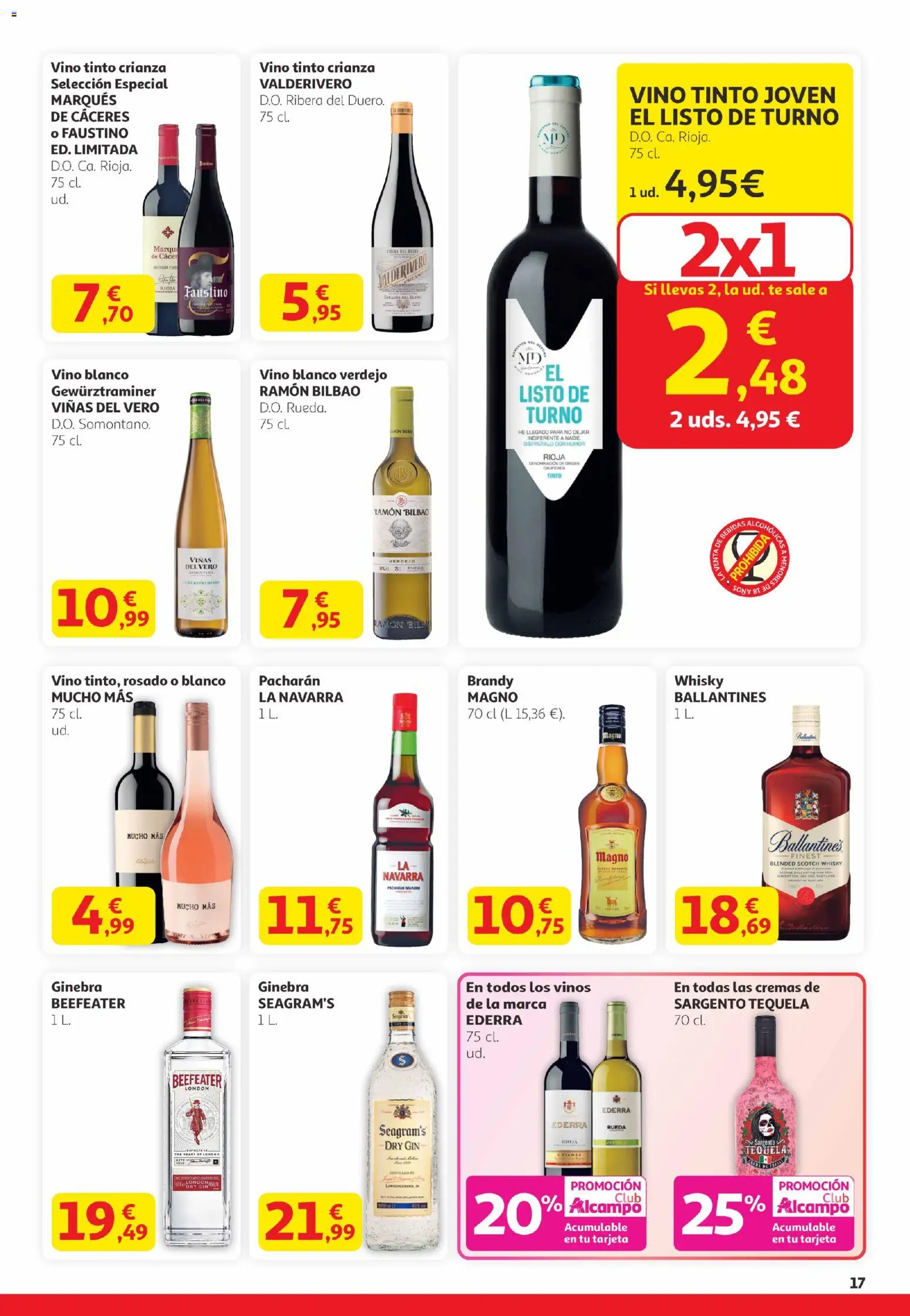 Alcampo -  Canarias │ válido desde el 29.01.2026 | Página: 17 | Productos: Ginebra, Té, Whisky, Μαύρο πιπέρι