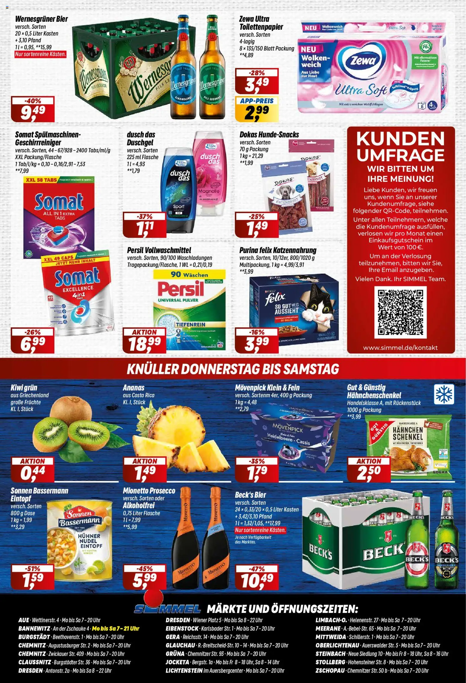 Simmel Prospekt 	 – gültig ab 02.03.2026 | Seite: 8 | Produkte: Bier, Zewa, Kiwi, Persil
