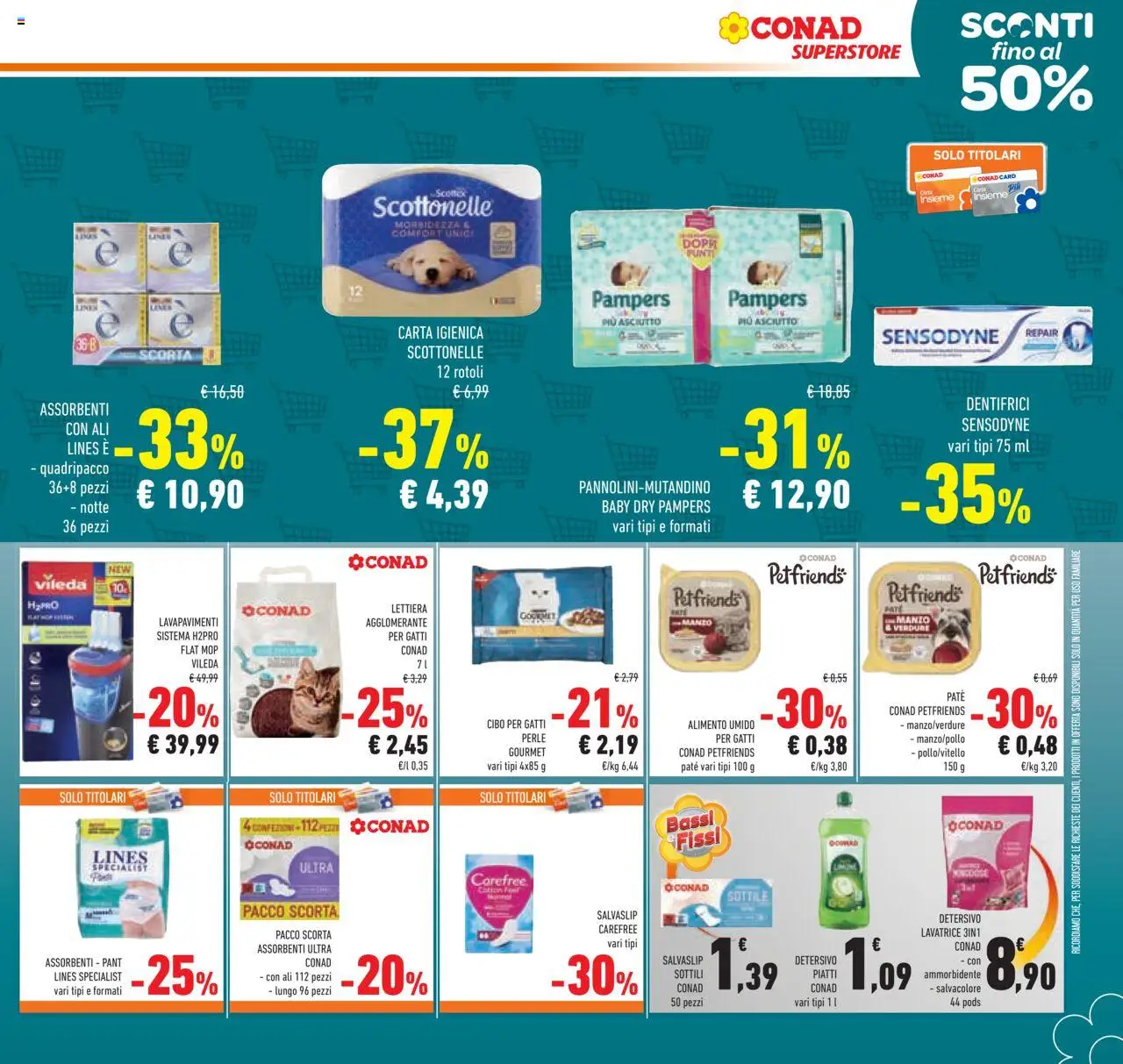 Volantino Conad del 22.10.2025 | Pagina: 23 | Prodotti: Ammorbidente, Verdure, Lavatrice, Pampers