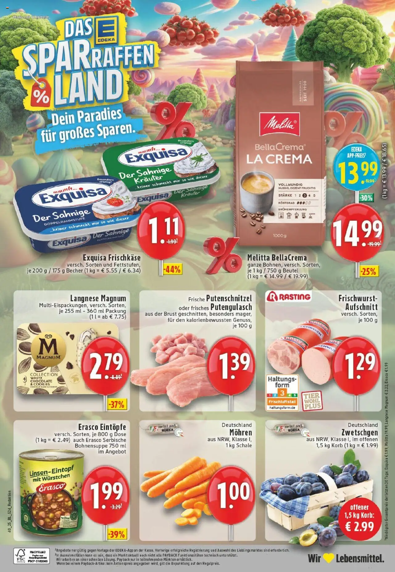 Edeka prospekt Lüdenscheid	 – gültig ab 28.09.2025 | Seite: 24 | Produkte: Melitta, Korb, Mohren, Erasco