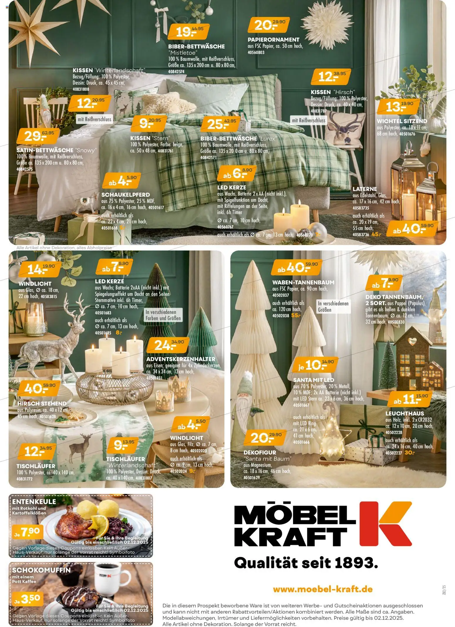 Möbel Kraft Herbst Spar Wochen – gültig ab 17.11.2025 | Seite: 8 | Produkte: Kissen, Rotkohl, Kaffee, Batterie