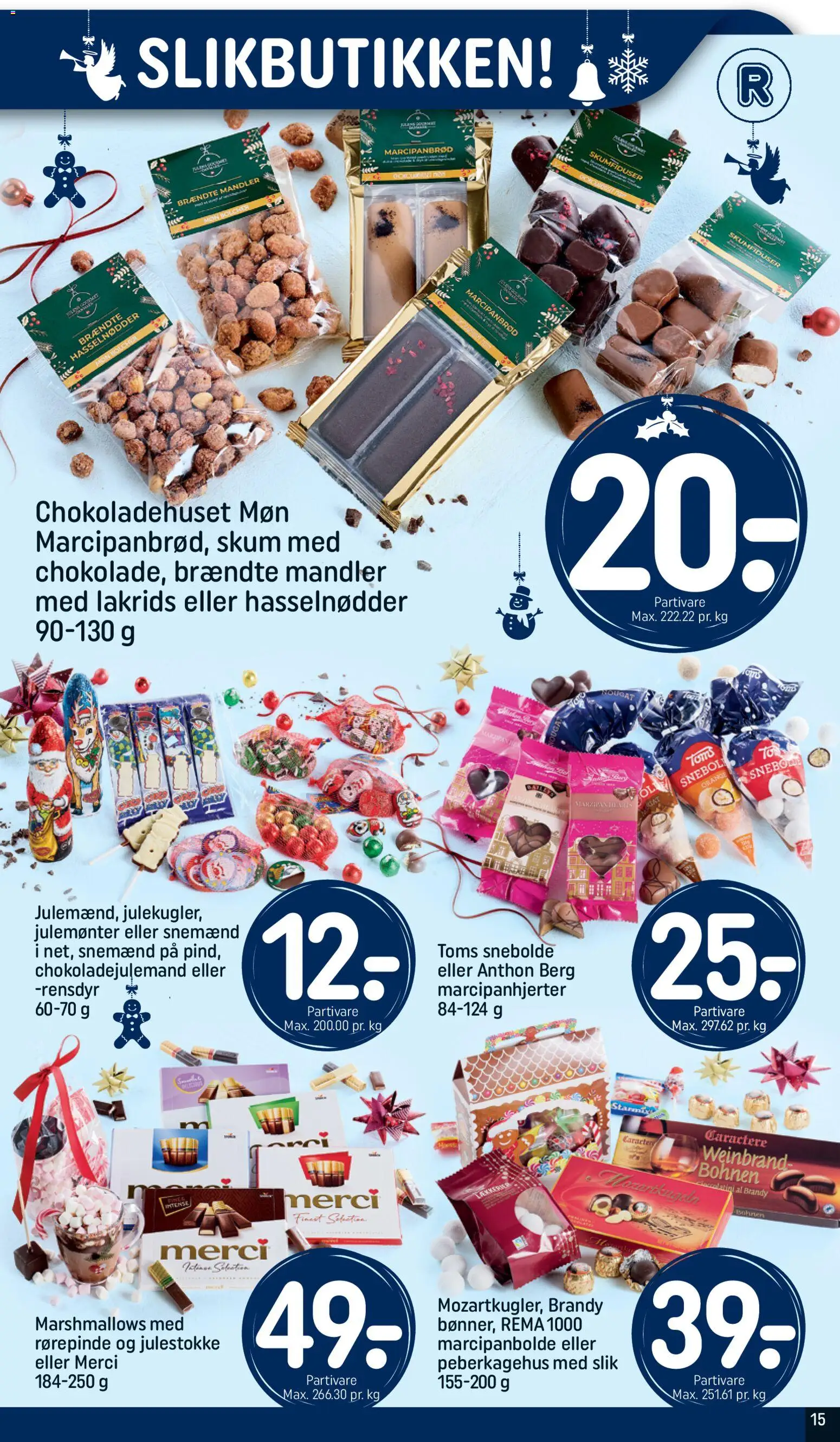 Rema 1000 tilbudsavis – gyldig fra 16.11.2025 | Side: 15 | Produkter: Slik, Hasselnødder, Marcipanbrød, Nougat