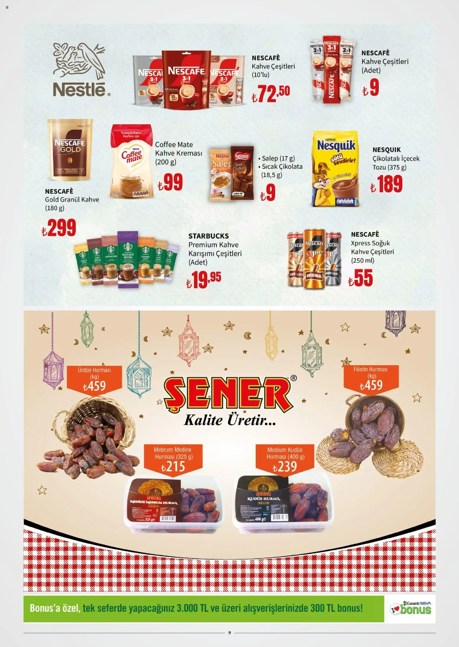 Özdilek Katalog - 24.02.2026 tarihinden itibaren geçerlidir | Sayfa: 9 | Ürünler: Süt, Kahve, Çikolata, Hurma