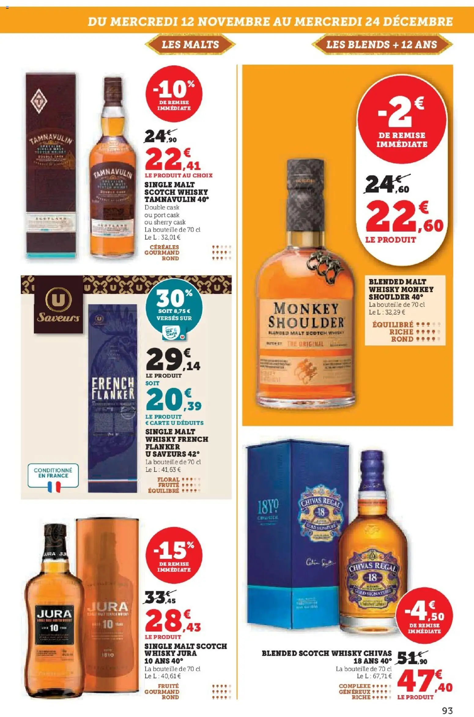 {H1} | Page: 93 | Produits: Whisky, Monkey shoulder, Céréales