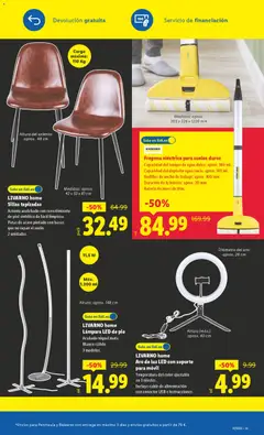 Vista previa LIVARNO home Lámpara LED de pie, Acabado níquel mate. Blanco cálido. 3 modelos. Altura: aprox. 148 cm. Máx. 1.200 ml, 11,5 W válido desde el 17.11.2025 | Página: 3