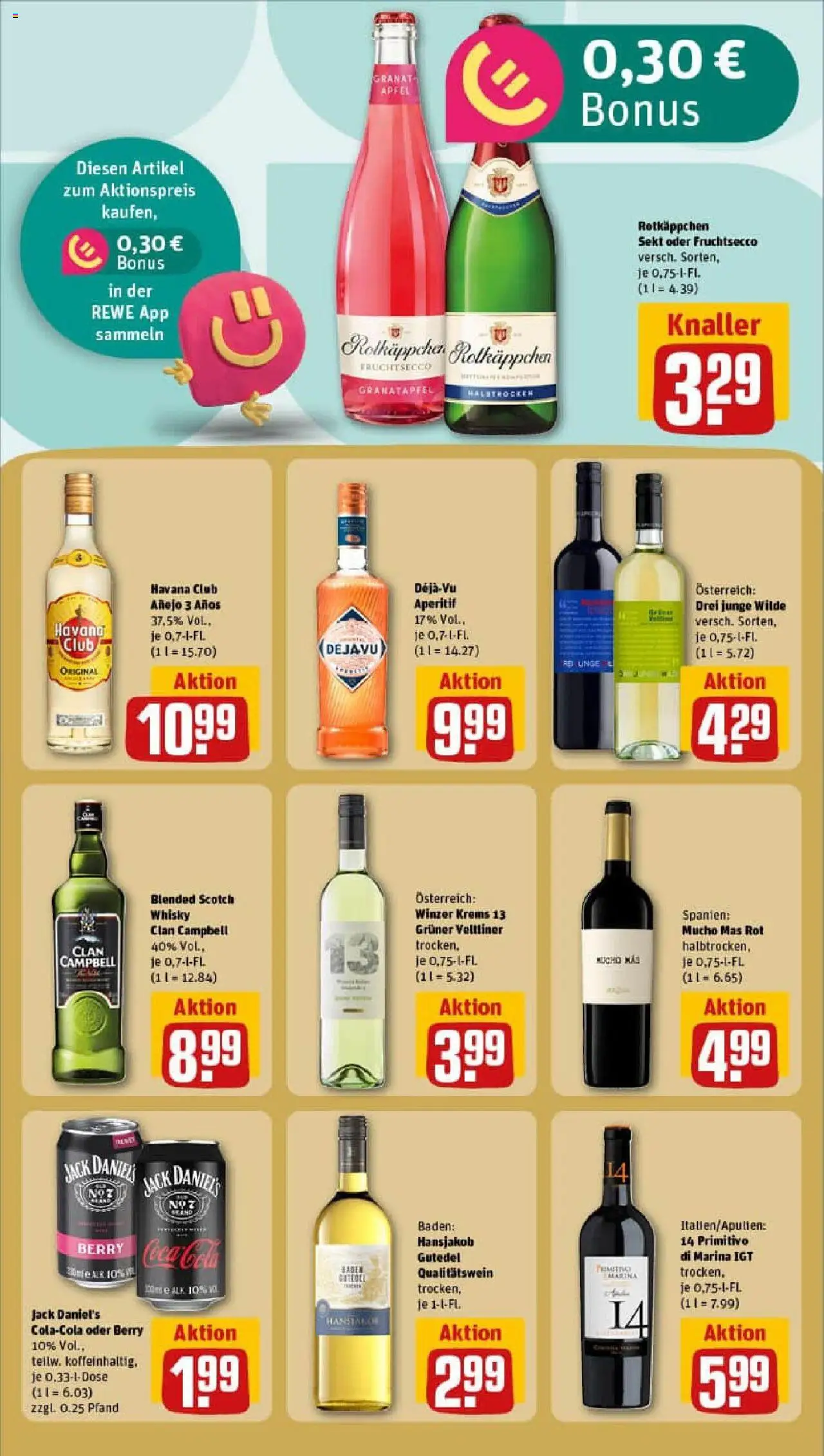 Rewe prospekt Hirschaid / Sassanfahrt	 - gültig ab dem 06.07.2025 | Seite: 17 | Produkte: Havana club, Granatapfel, Sekt, Äpfel