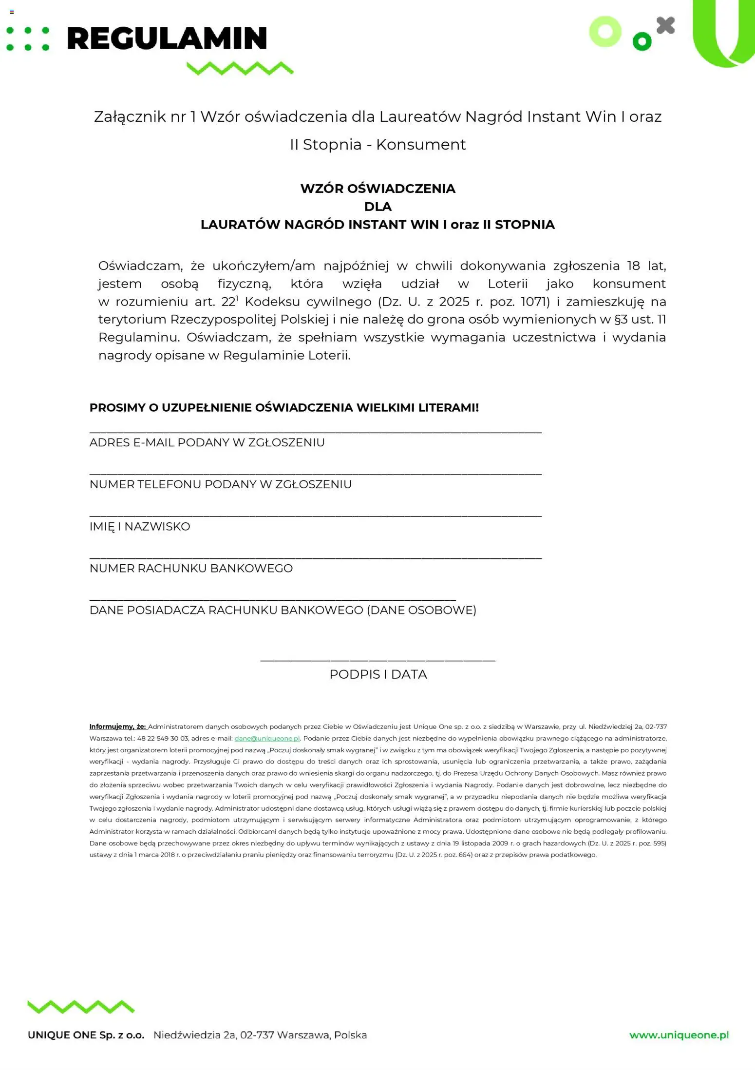 Makro Gazetka - Regulamin loterii Poczuj doskonały smak wygranej od 17.10.2025 | Strona: 24