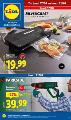 LIDL - Prévisualisation de LIDL - Chez Lidl, profitez d'équipements fiables pour cuisiner vos repas préférés ! valide à partir de 17.07.2025