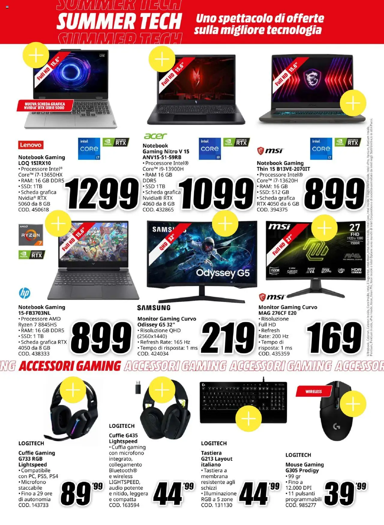 Volantino Media World del 11.08.2025 | Pagina: 16 | Prodotti: Monitor, Notebook, Mouse, Samsung
