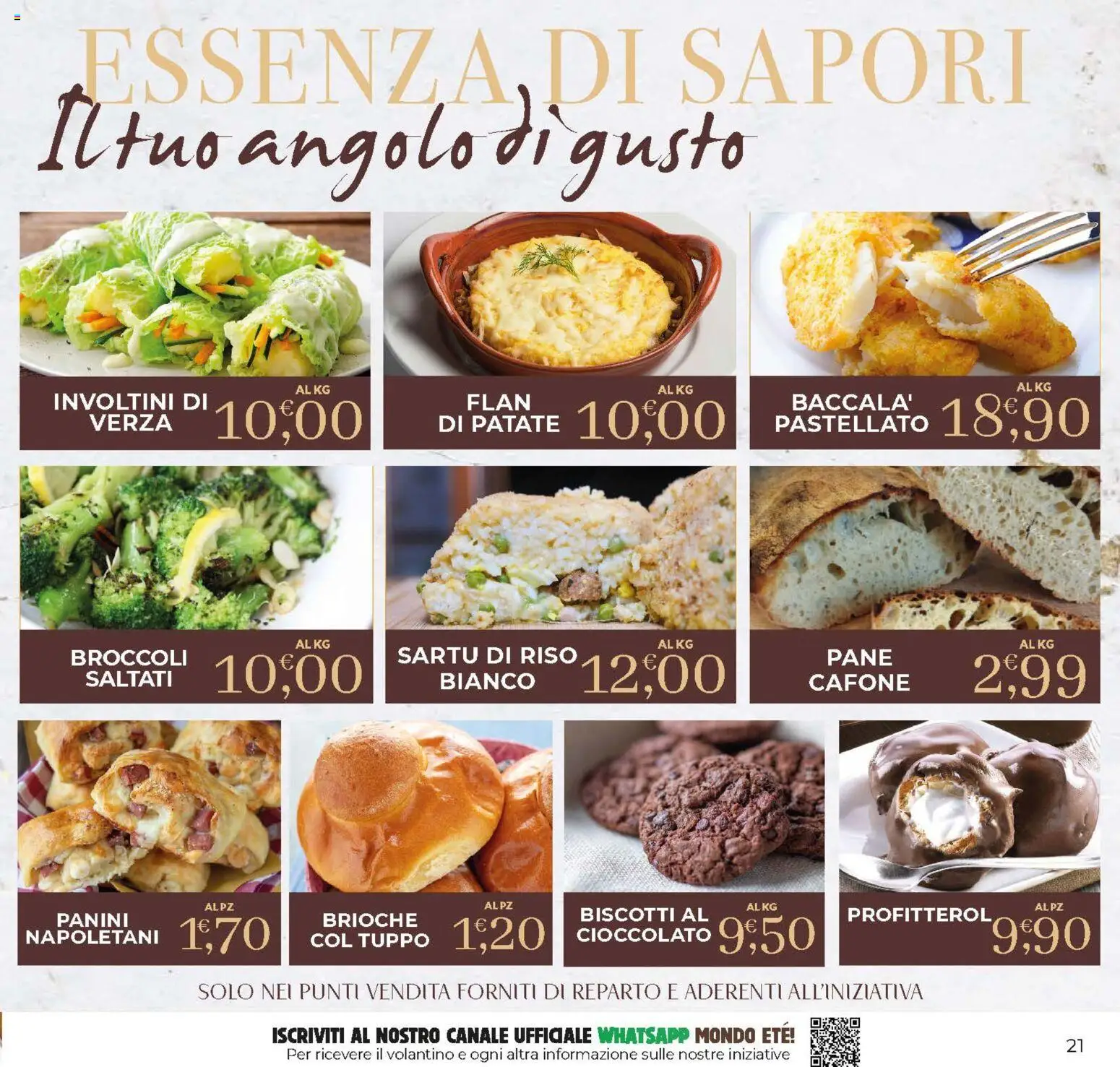 Volantino Eté del 02.12.2025 | Pagina: 21 | Prodotti: Pane, Cioccolato, Biscotti, Broccoli