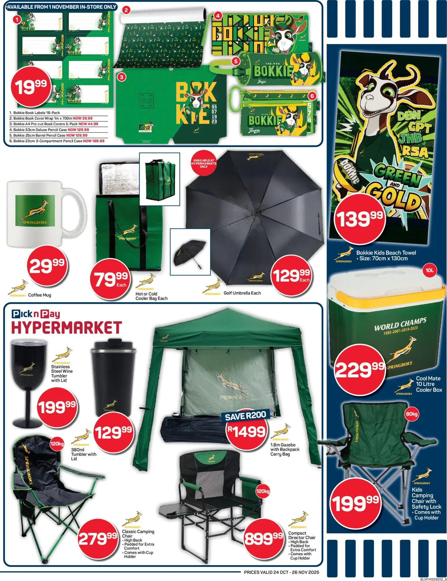 New Pick n Pay catalogue – valid from 24.10.2025 | Page: 3 | Products: Case, Bag, Lock, Mug