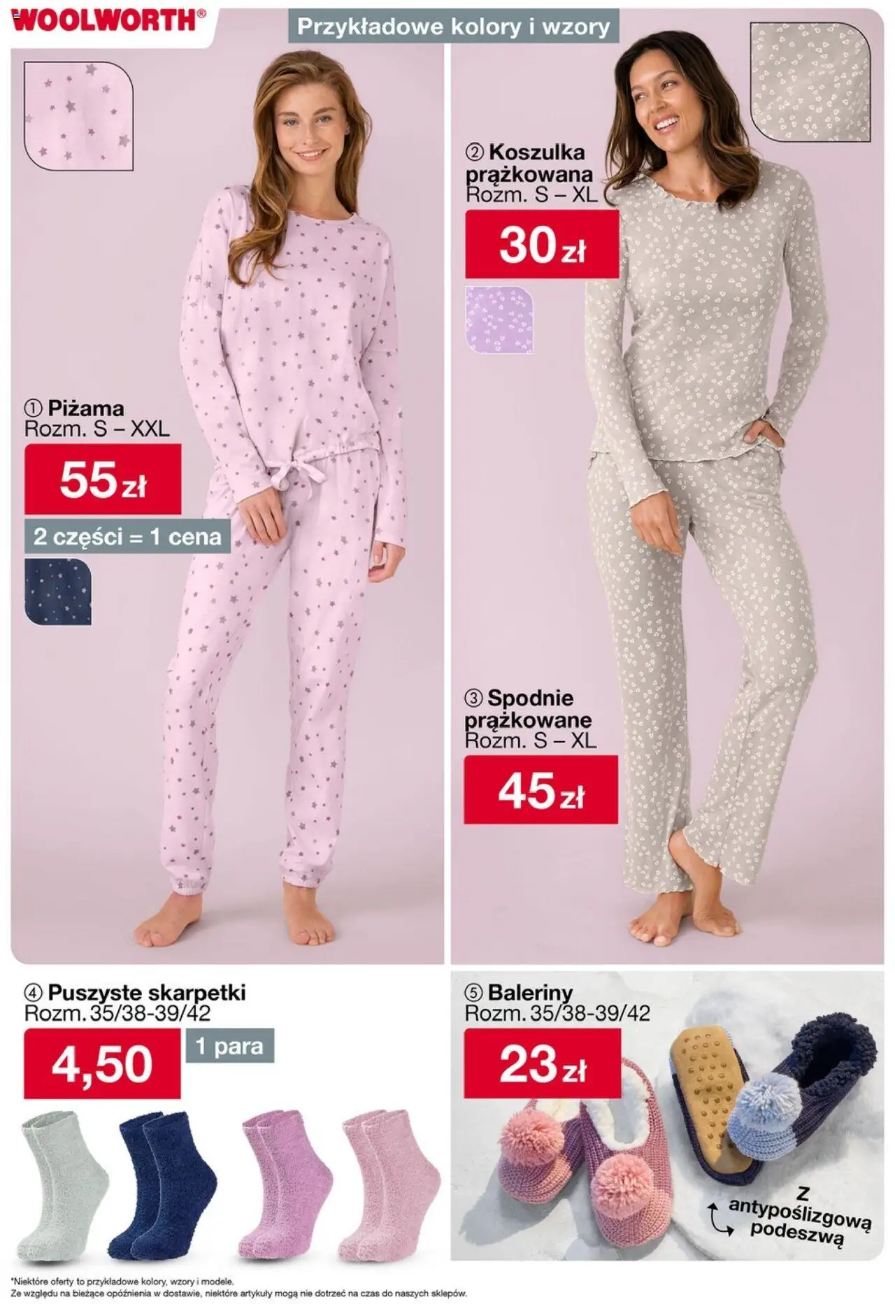 Woolworth Gazetka od 03.10.2025 | Strona: 14 | Produkty: Spodnie, Piżama, Baleriny, Skarpetki
