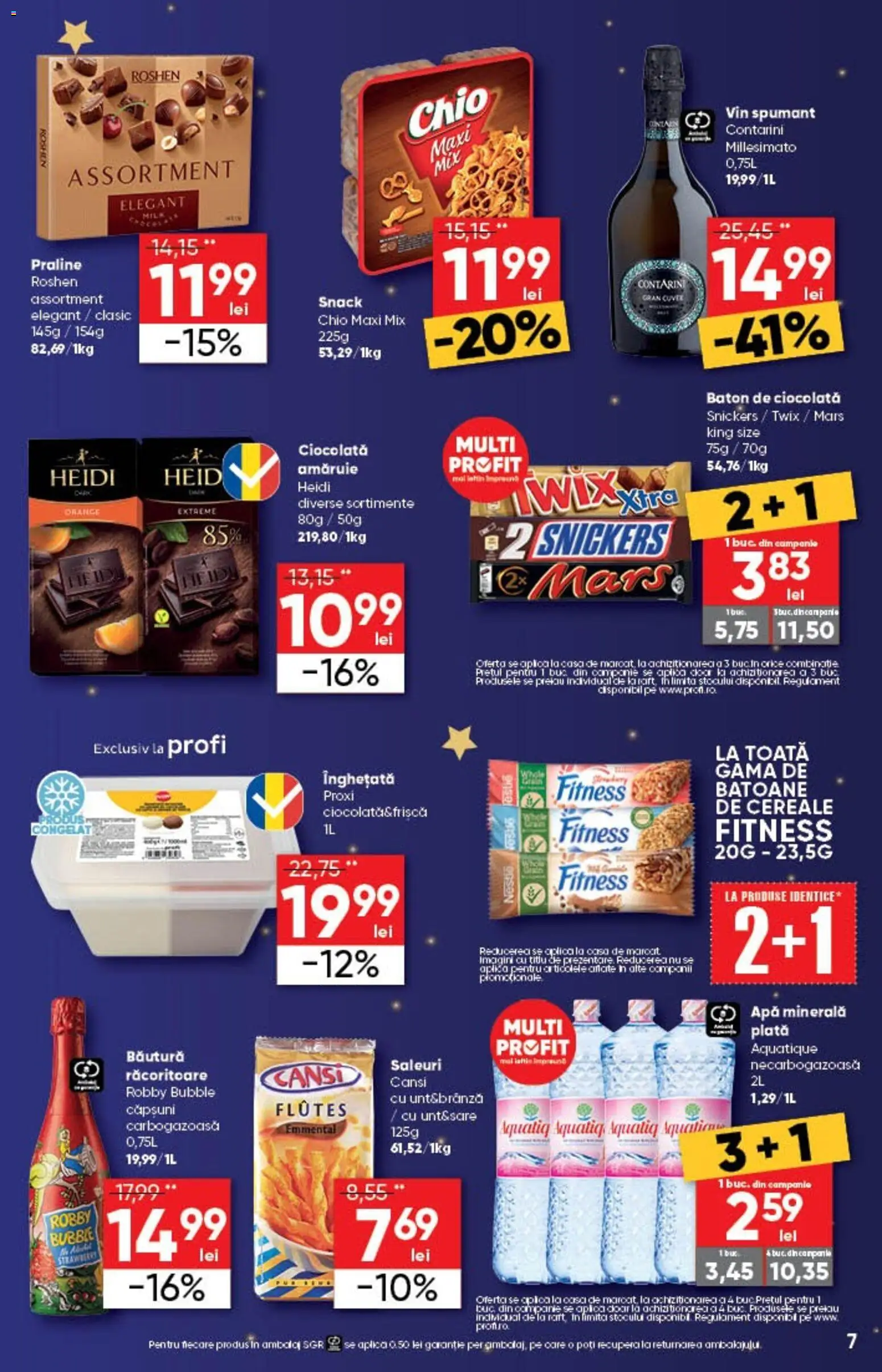 Noul catalog Profi – valabil de la 26.12.2025 | Pagină: 7 | Produse: Yazı tahtası kalemi, Praline, Cereale, Apă