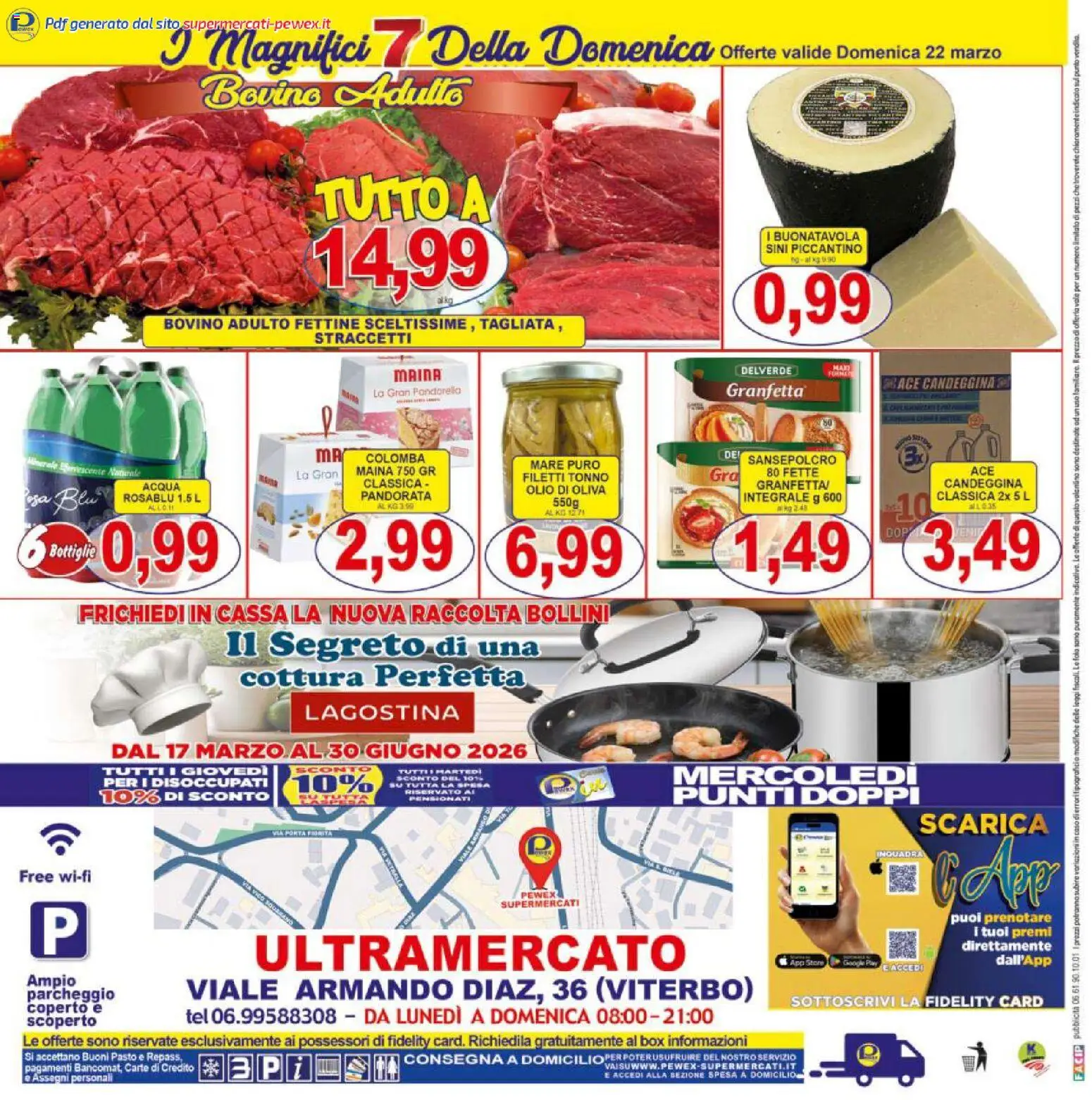 Volantino Pewex del 17.03.2026 | Pagina: 32 | Prodotti: Bovino, Candeggina, Acqua, Olio