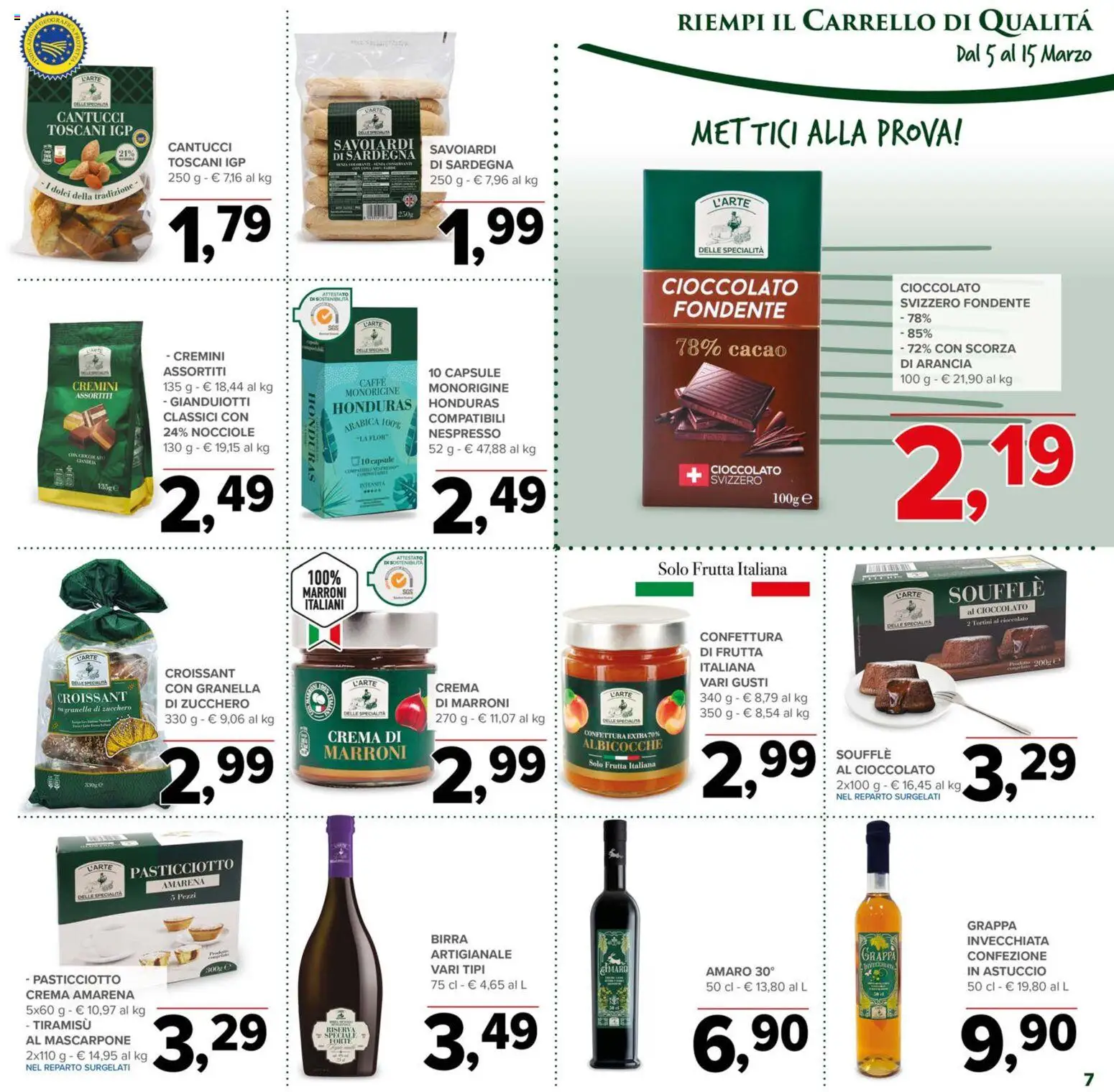 Volantino Todis del 05.03.2026 | Pagina: 7 | Prodotti: Frutta, Nocciole, Albicocche, Amarena