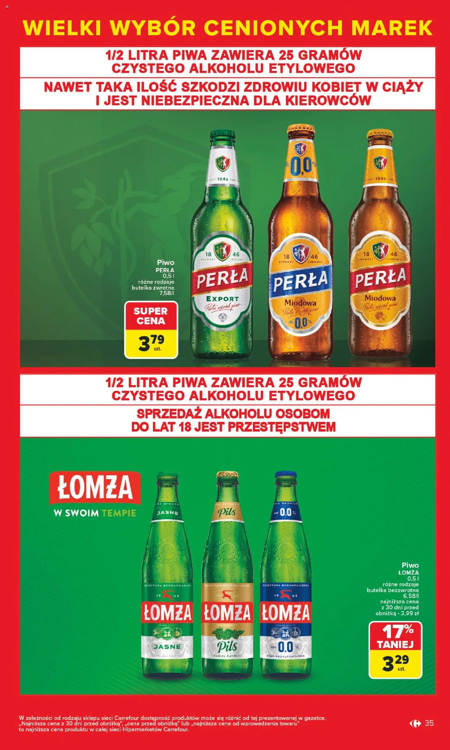 Carrefour Gazetka - Markowe atrakcje cenowe od 27.10.2025 | Strona: 37 | Produkty: Piwo