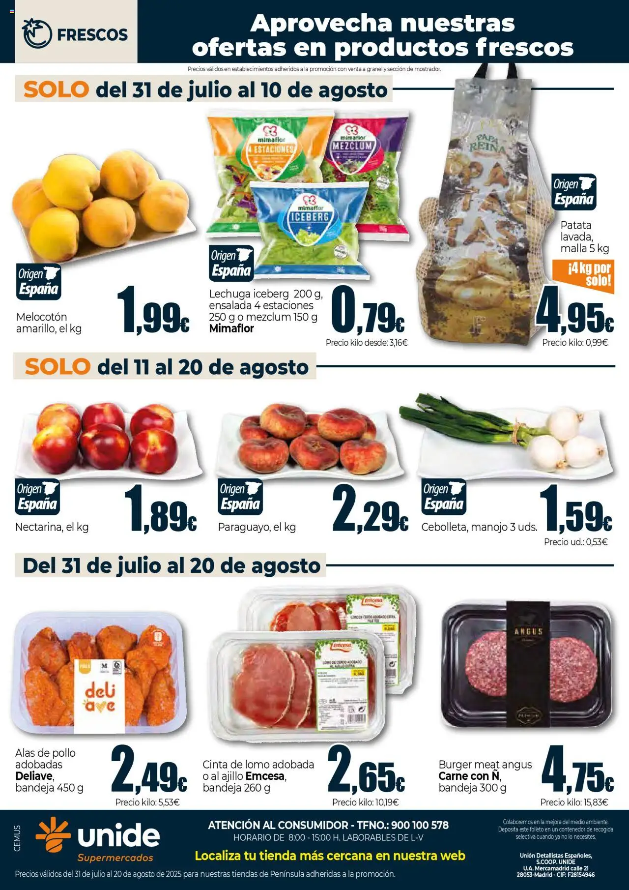 Unide - Máximo Ahorro Super │ válido desde el 31.07.2025 | Página: 4 | Productos: Ensalada, Bandeja