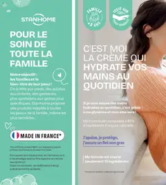 Stanhome - Prévisualisation de LA CRÈME QUI HYDRATE VOS MAINS AU QUOTIDIEN, Crème qui hydrate vos mains au quotidien, c'est grâce à ma glycérine et mon aloe vera! Ma formule est composée à 98% d'ingrédients d'origine naturelle. J'apaise, je protège, j'assure un fini non gras. Ma formule est courte (seulement 13 ingrédients) valide à partir de 29.09.2025 | Page: 40 | Produits: Crème
