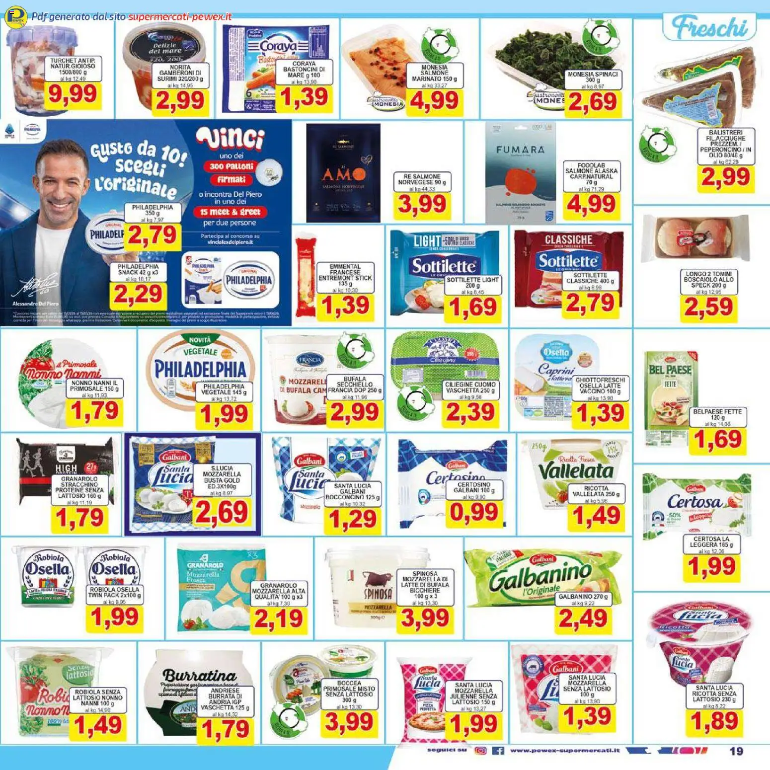 Volantino Pewex del 26.01.2026 | Pagina: 19 | Prodotti: Speck, Latte, Olio, Peperoncino