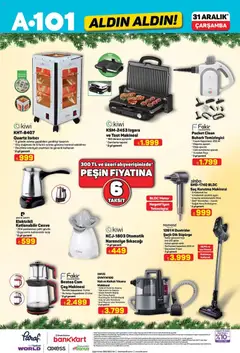 31.12.2025 tarihinden itibaren geçerli olan A101 kataloğu önizlemesi | Sayfa: 7 | Ürünler: Saç kurutma makinesi, Koltuk, Su, Demlik