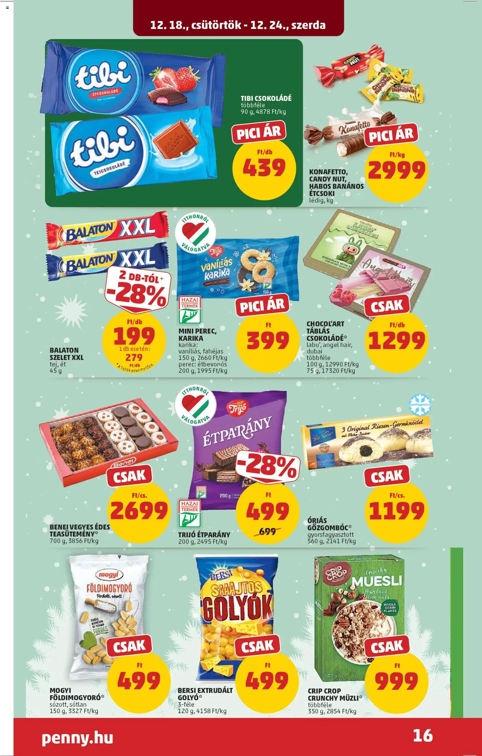 PENNY akciós ujság - amely érvényes a következő dátumtól: 18.12.2025 | Oldal: 20 | Termékek: Étcsokoládé, Tejcsokoládé, Csokoládé, Földimogyoró