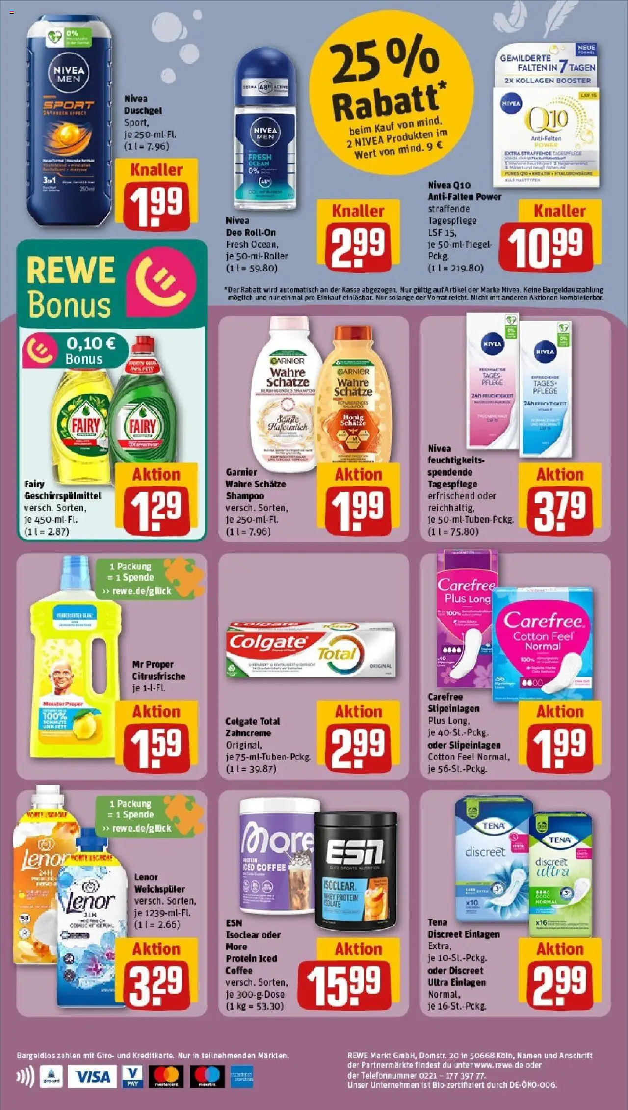 Rewe - Rewe: Wochenangebote - gültig ab dem 18.05.2025 | Seite: 34 | Produkte: Lenor, Shampoo, Duschgel, Deo Roll-On