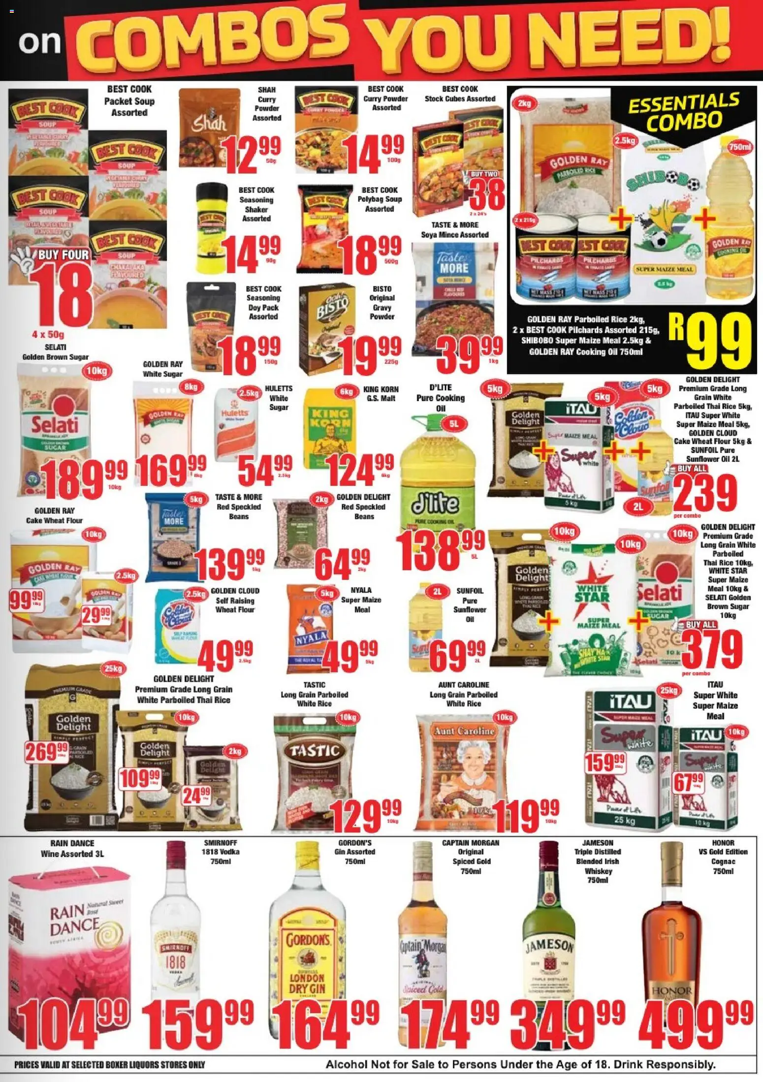 New Boxer catalogue – valid from 09.04.2026 | Page: 7 | Products: Beans, Wine, Powder, Gin