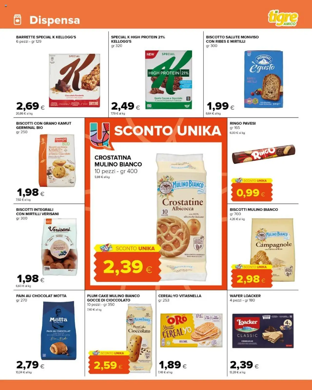 Volantino Tigre del 05.08.2025 | Pagina: 9 | Prodotti: Cioccolato, Biscotti, Plumcake, Cacao