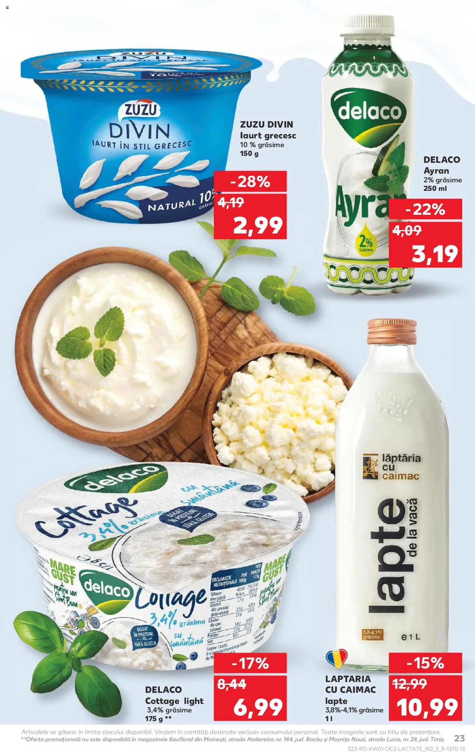 Noul catalog Kaufland – valabil de la 31.12.2025 | Pagină: 23 | Produse: Light Kedi Konservesi, Masaüstü kılıfı, Lapte, Smântână