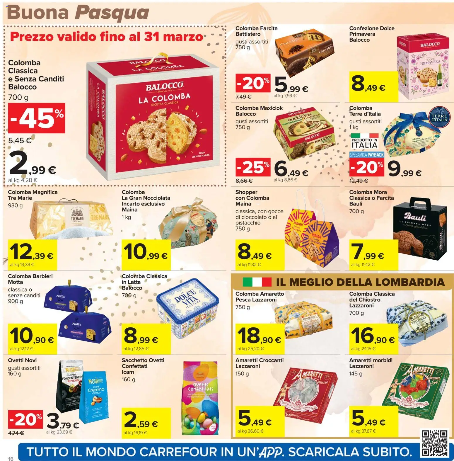 Volantino Carrefour del 24.03.2026 | Pagina: 16 | Prodotti: Cioccolato, Pesca