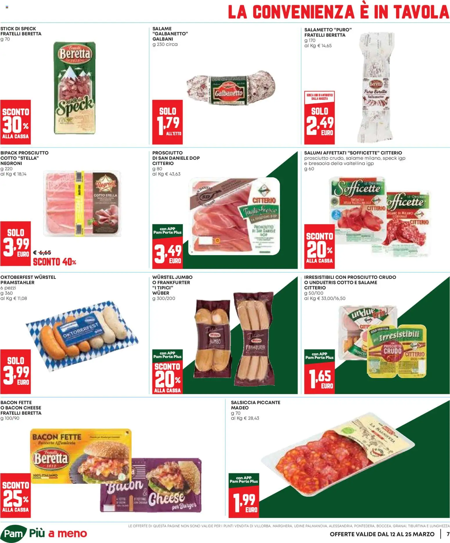 Volantino Panorama del 12.03.2026 | Pagina: 7 | Prodotti: Prosciutto Crudo, Salame, Prosciutto, Salsiccia