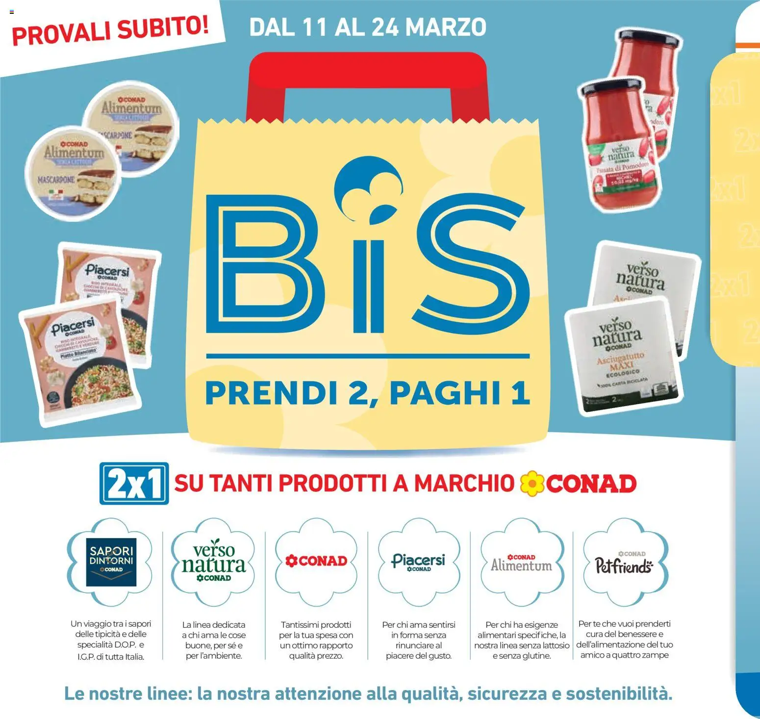 Volantino Conad del 11.03.2026 | Pagina: 4 | Prodotti: Tè, Verdure, Passata di pomodoro, Zucchine