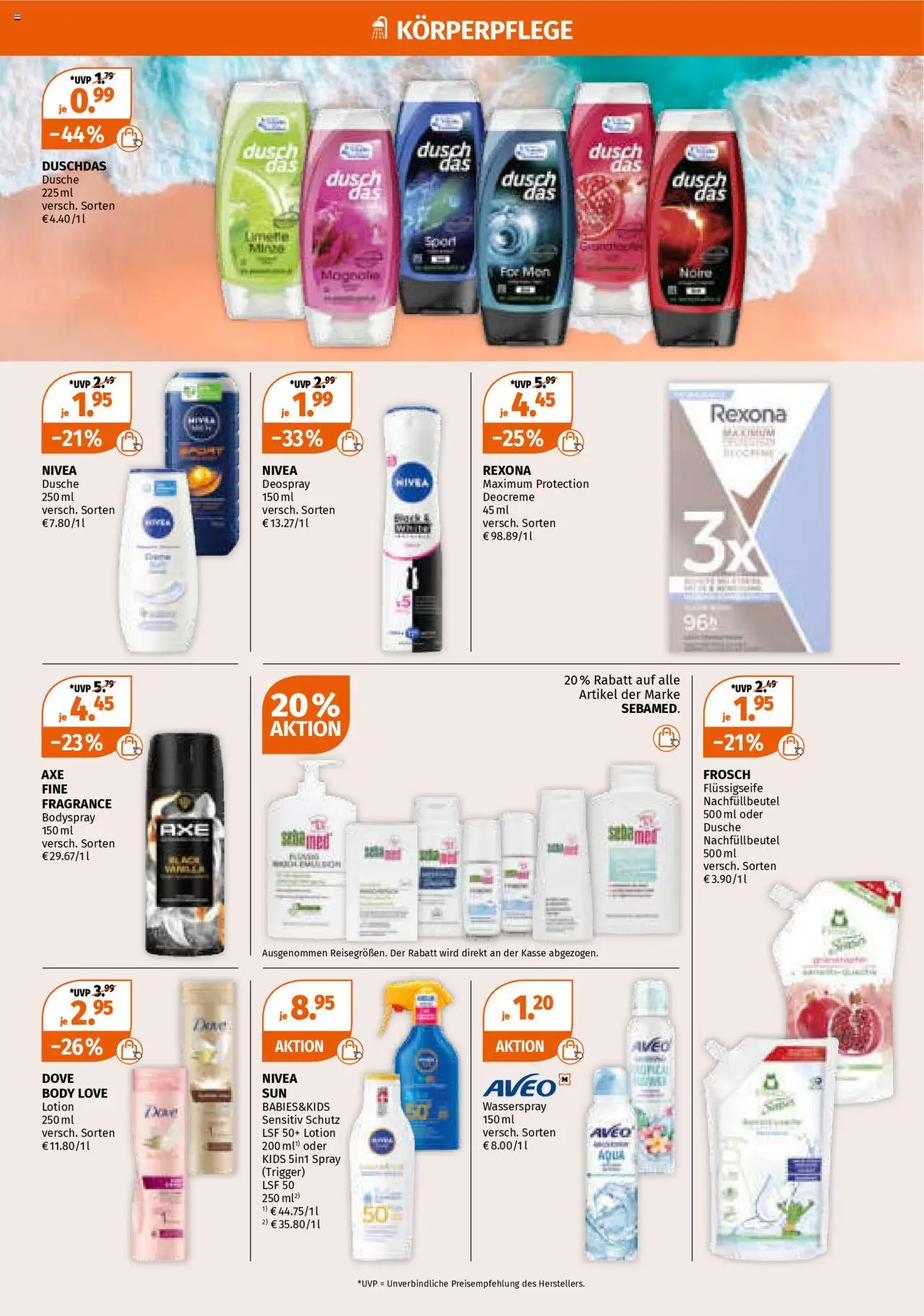 Müller Prospekt 	 - gültig ab dem 28.07.2025 | Seite: 6 | Produkte: Deodorant, Duschdas, Axe, Deospray